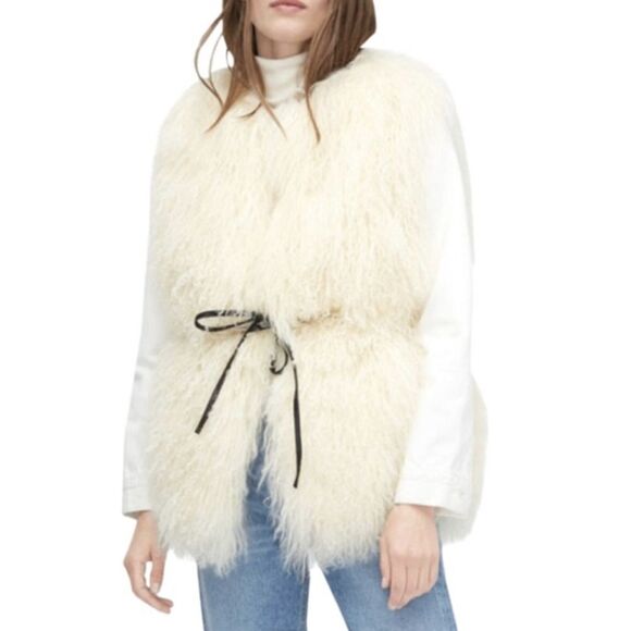 UGG ABBEY MONGOLIAN SHEARLING WOMEN'S VEST - Picture 1 of 6